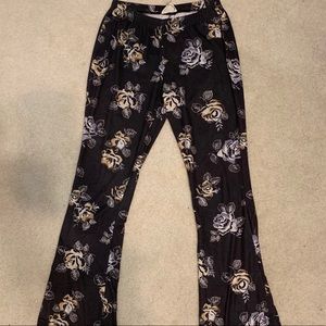 Boho hippie flare flower pants